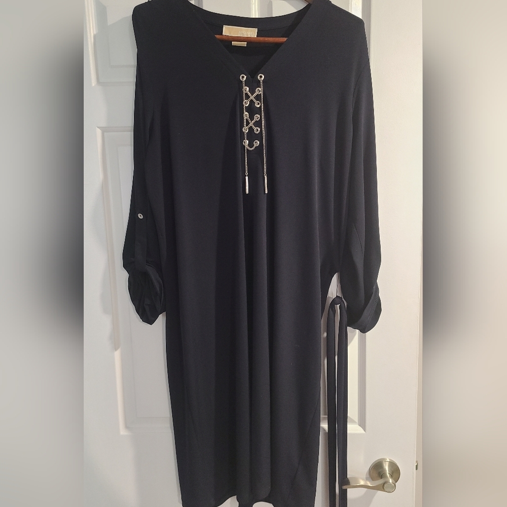 Michael Kors Black Lace-Up Dress